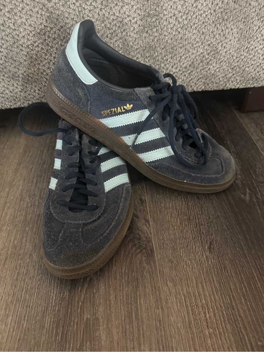 adidas Handball Spezial Navy & Light Blue Suede Sneakers